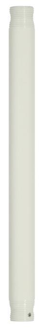1/2 ID x 12" White Finish Extension Downrod