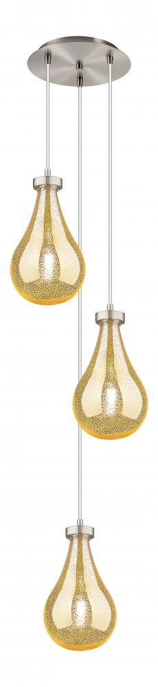 Owego - 3 Light - 13 inch - Brushed Satin Nickel - Multi Pendant