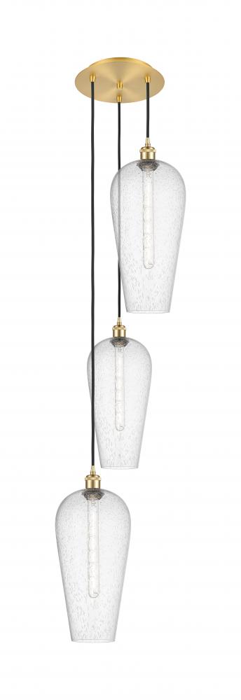Chelsea - 3 Light - 15 inch - Black Antique Brass - Cord Hung - Multi Pendant