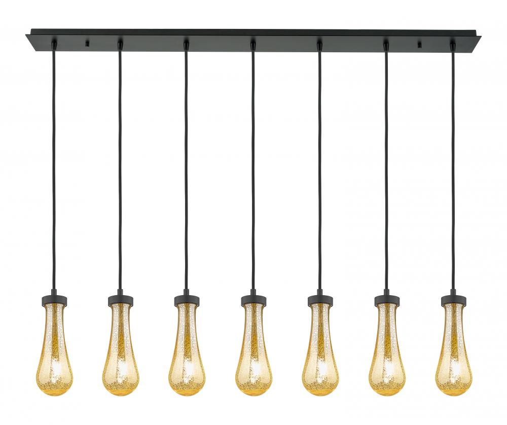 Owego - 7 Light - 49 inch - Brushed Matte Black - Linear Pendant