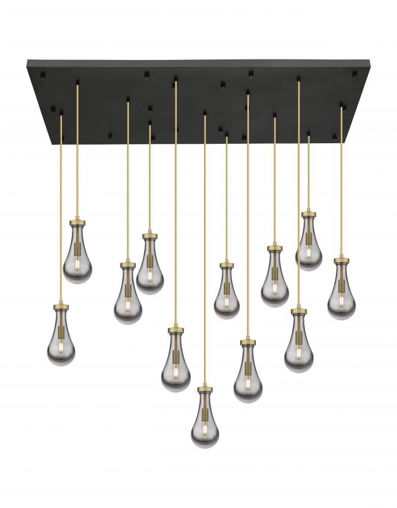 Owego - 13 Light - 54 inch - Brushed Polished Nickel - Multi Pendant