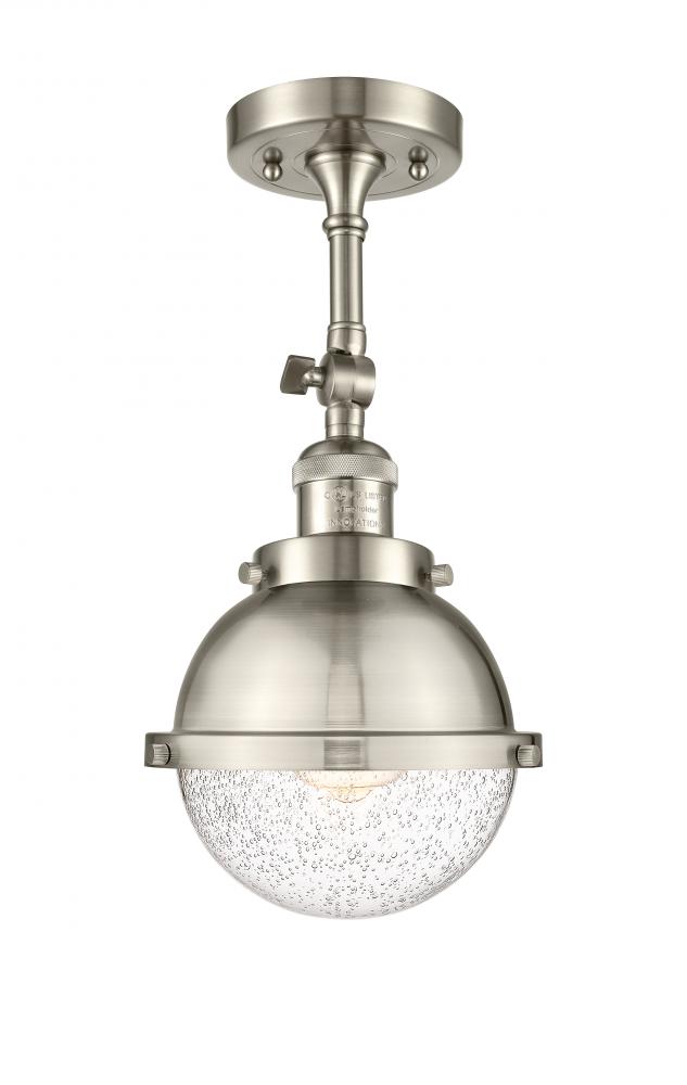 Hampden - 1 Light - 7 inch - Brushed Satin Nickel - Adjustable Semi-Flush Mount