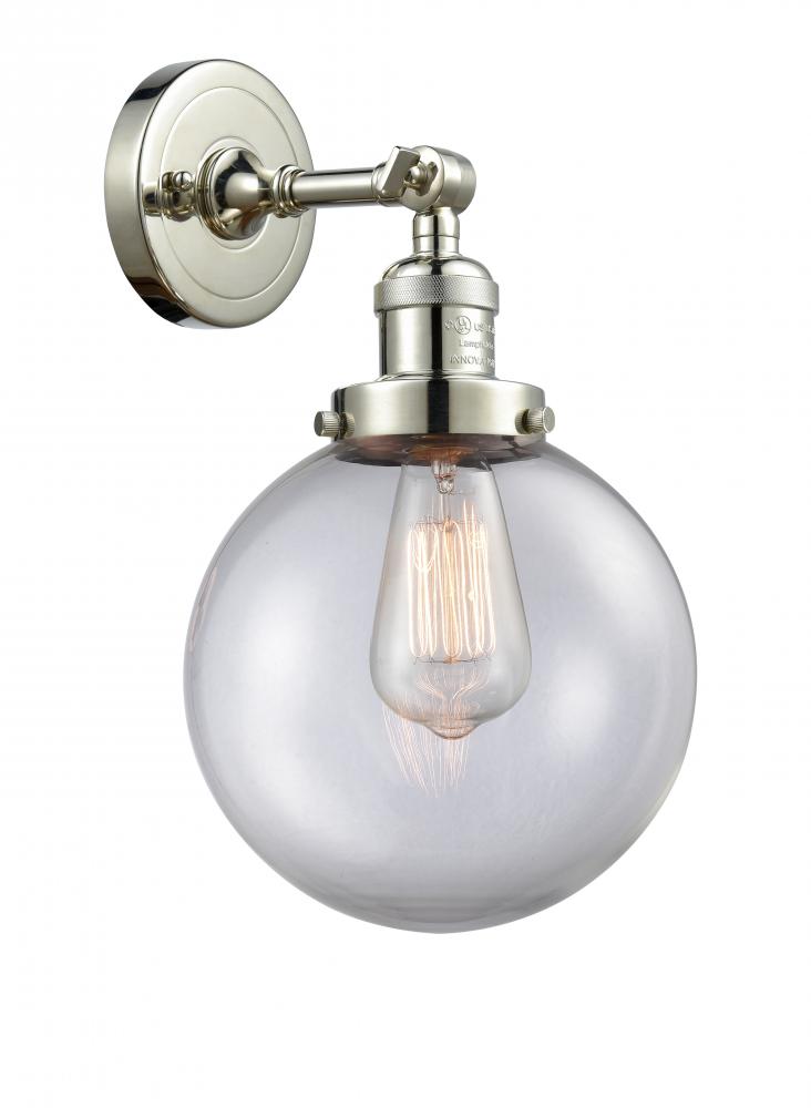 Beacon - 1 Light - 8 inch - Polished Nickel - Adjustable Sconce