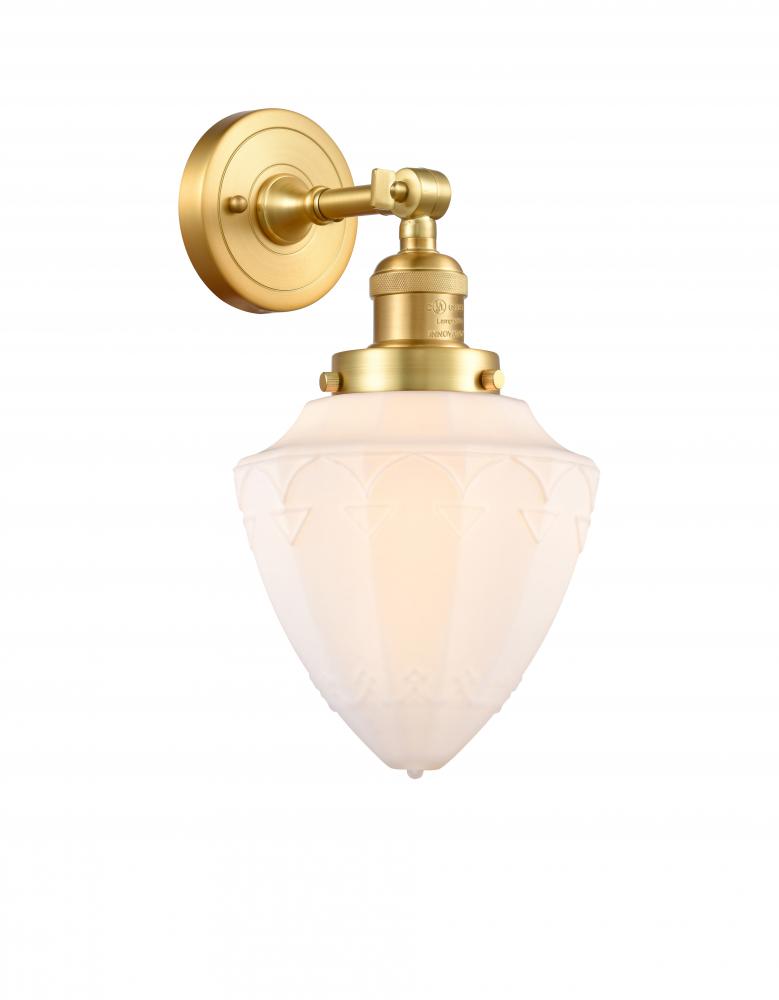 Bullet - 1 Light - 7 inch - Satin Gold - Adjustable Sconce