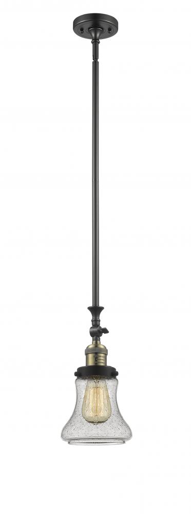 Bellmont - 1 Light - 6 inch - Black Antique Brass - Stem Hung - Adjustable Mini Pendant