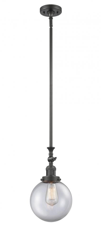 Beacon - 1 Light - 8 inch - Oil Rubbed Bronze - Stem Hung - Adjustable Mini Pendant