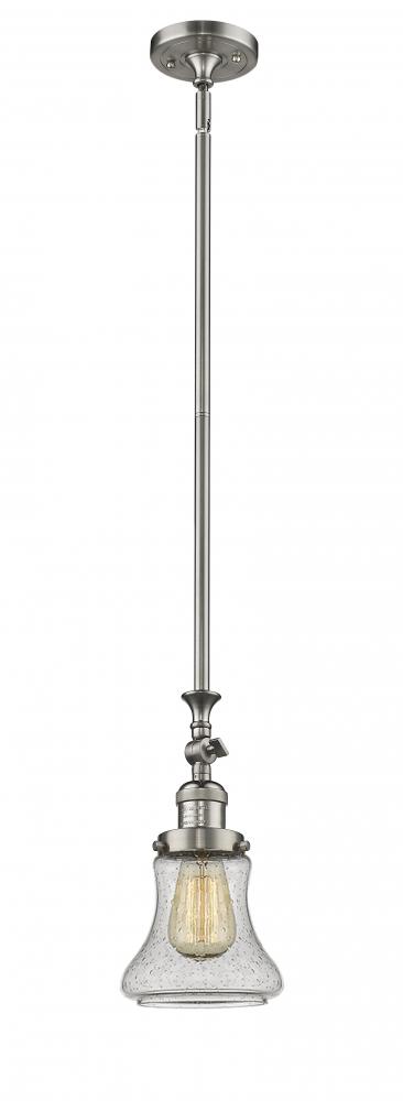 Bellmont - 1 Light - 6 inch - Brushed Satin Nickel - Stem Hung - Adjustable Mini Pendant