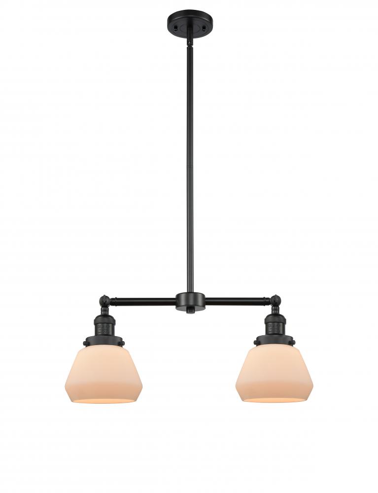 Fulton - 2 Light - 21 inch - Matte Black - Stem Hung - Adjustable Island Light