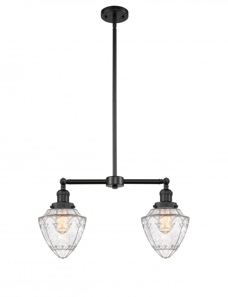 Bullet - 2 Light - 24 inch - Matte Black - Stem Hung - Adjustable Island Light