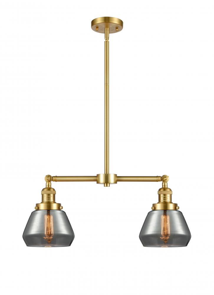 Fulton - 2 Light - 21 inch - Satin Gold - Stem Hung - Adjustable Island Light