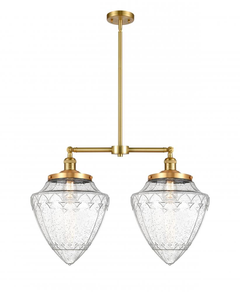 Bullet - 2 Light - 24 inch - Satin Gold - Stem Hung - Adjustable Island Light