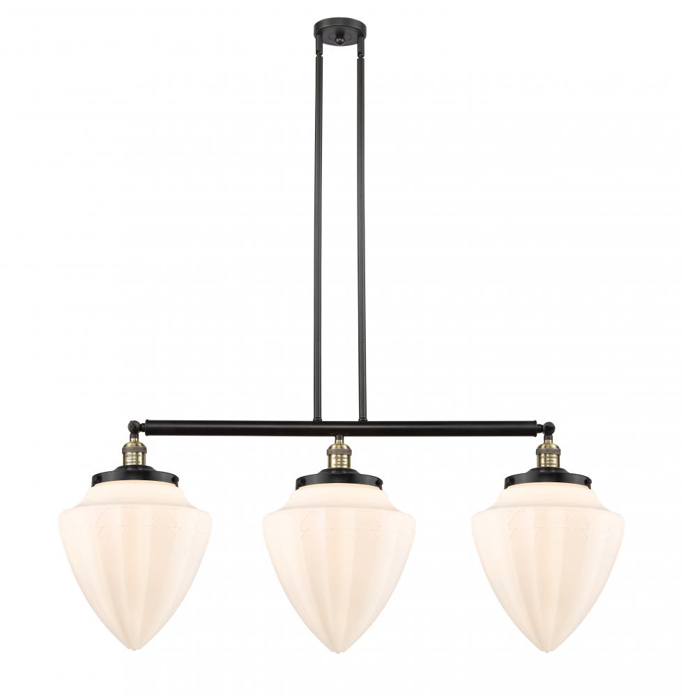 Bullet - 3 Light - 40 inch - Black Antique Brass - Stem Hung - Adjustable Island Light