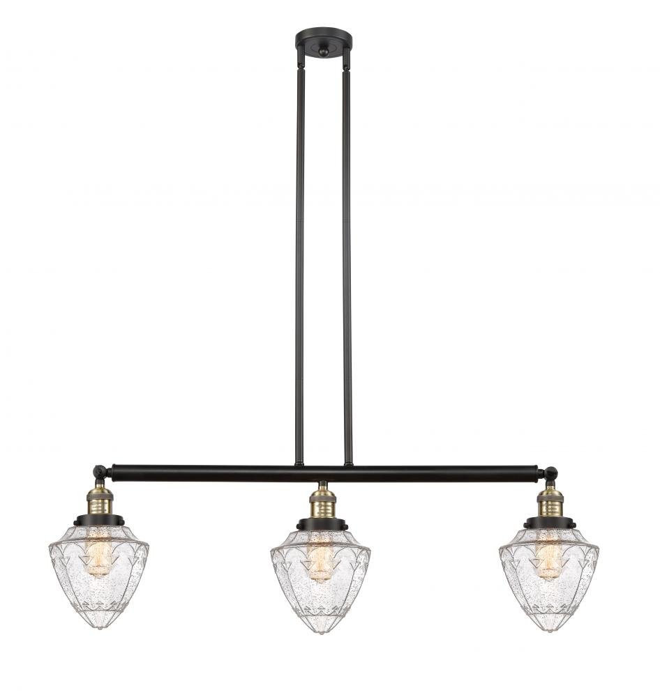 Bullet - 3 Light - 38 inch - Black Antique Brass - Stem Hung - Adjustable Island Light