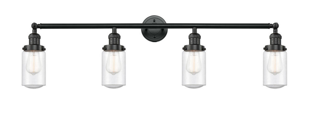 Dover - 4 Light - 43 inch - Matte Black - Adjustable Bath Vanity Light