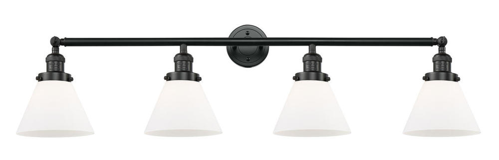Cone - 4 Light - 44 inch - Matte Black - Adjustable Bath Vanity Light