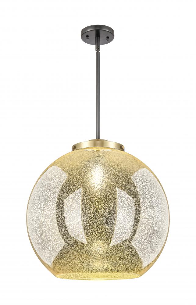 Athens - 1 Light - 18 inch - Black Antique Brass - Stem Hung - Pendant