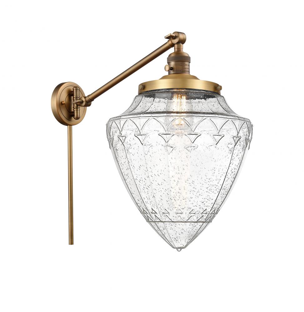 Bullet - 1 Light - 12 inch - Brushed Brass -Adjustable Swing Arm