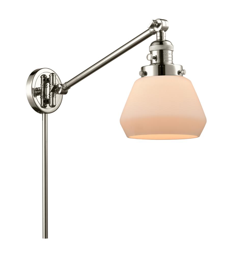 Fulton - 1 Light - 8 inch - Polished Nickel -Adjustable Swing Arm