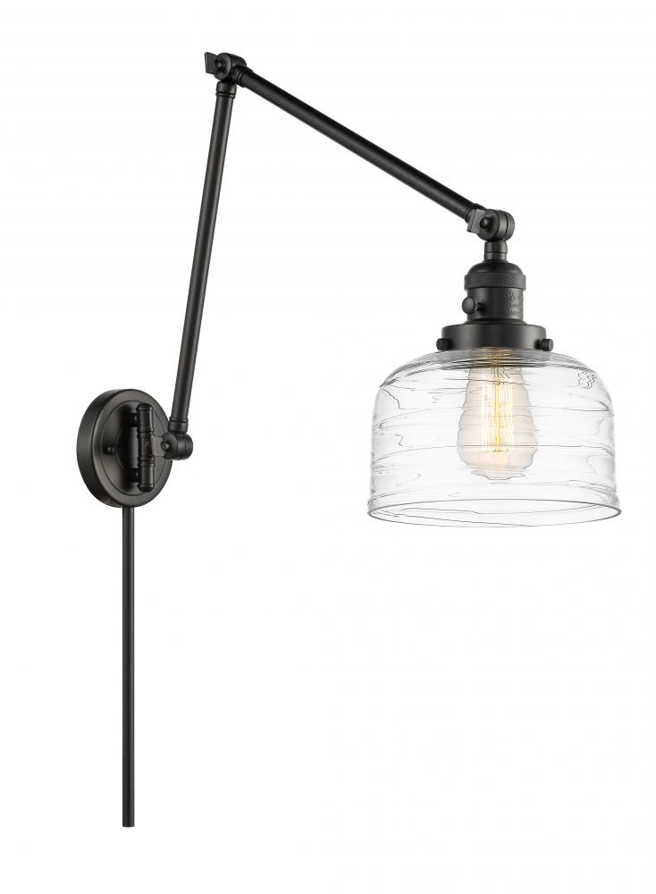 Bell - 1 Light - 8 inch - Matte Black -Adjustable Swing Arm