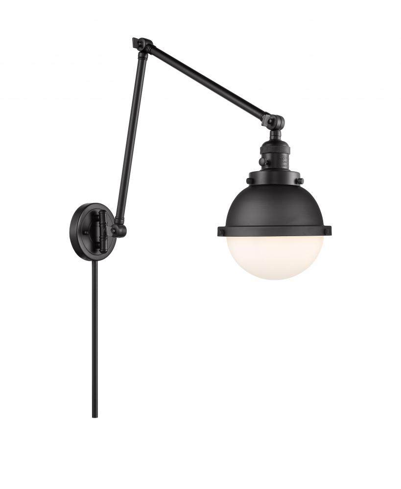 Hampden - 1 Light - 7 inch - Matte Black -Adjustable Swing Arm