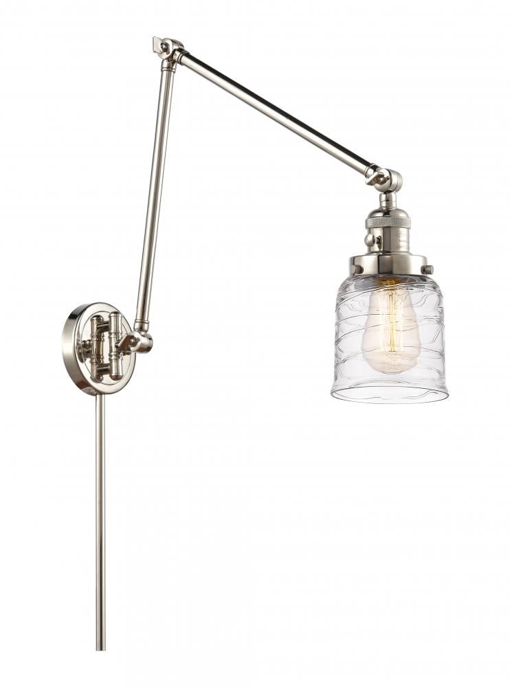 Bell - 1 Light - 8 inch - Polished Nickel -Adjustable Swing Arm