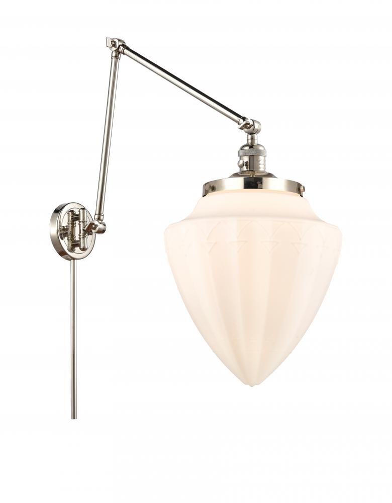 Bullet - 1 Light - 12 inch - Polished Nickel -Adjustable Swing Arm