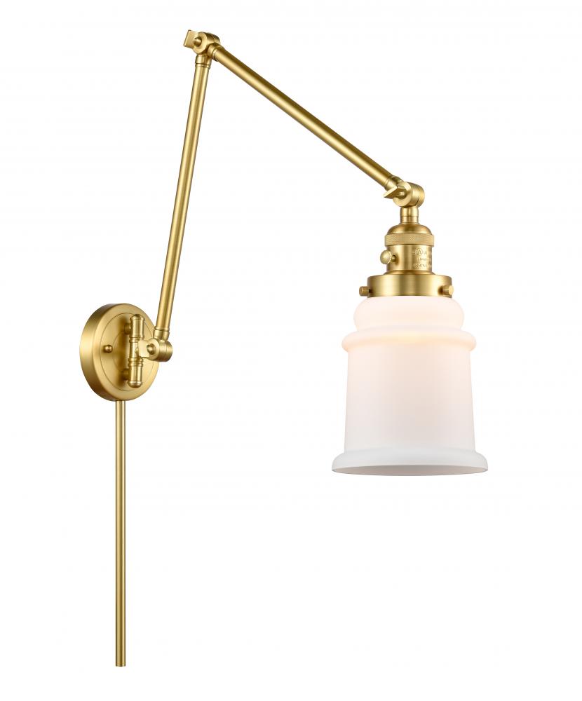 Canton - 1 Light - 6 inch - Satin Gold -Adjustable Swing Arm