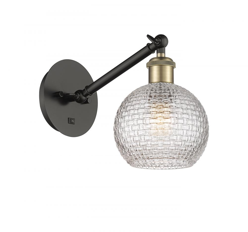 Athens - 1 Light - 6 inch - Black Antique Brass - Adjustable Sconce