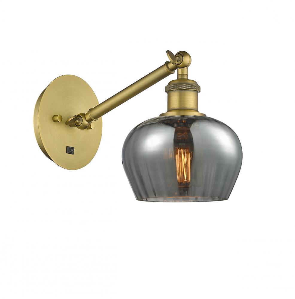 Fenton - 1 Light - 7 inch - Brushed Brass - Adjustable Sconce