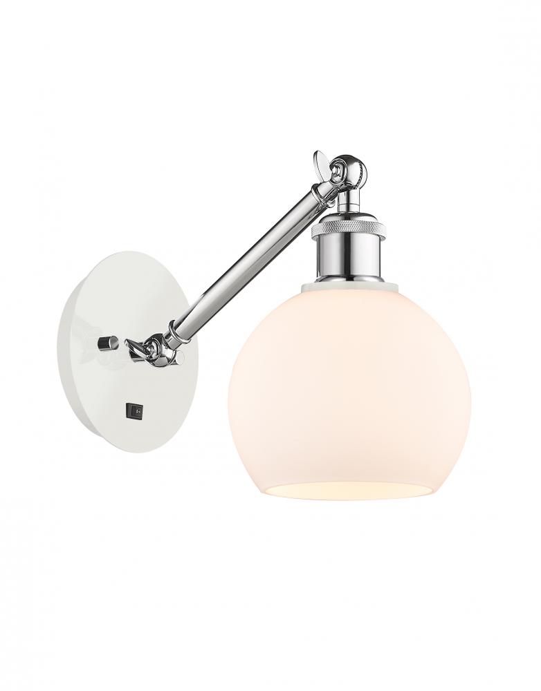 Athens - 1 Light - 6 inch - White Polished Chrome - Adjustable Sconce