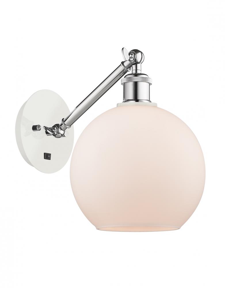 Athens - 1 Light - 8 inch - White Polished Chrome - Adjustable Sconce