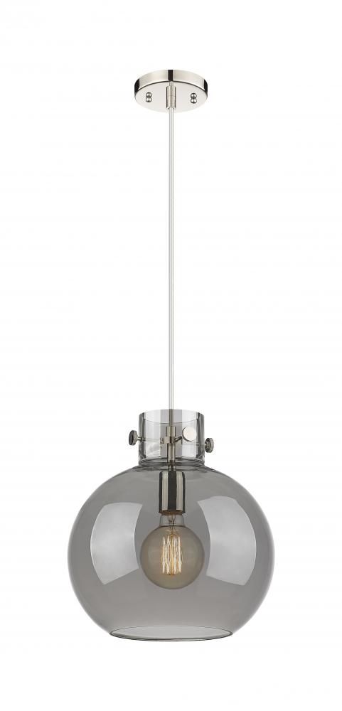 Newton Sphere - 1 Light - 12 inch - Polished Nickel - Cord hung - Mini Pendant