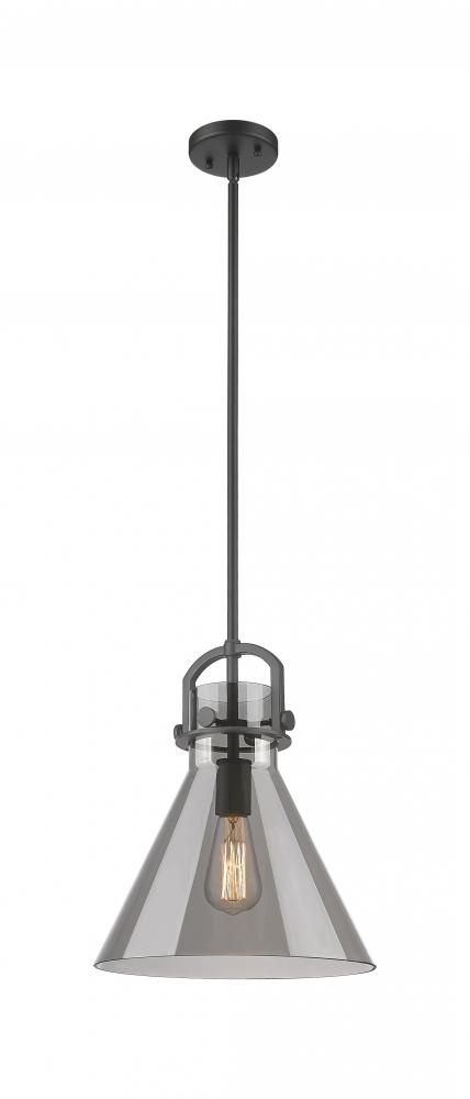 Newton Cone - 1 Light - 12 inch - Matte Black - Mini Pendant