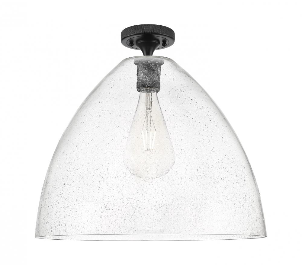 Crown Point - 1 Light - 16 inch - Matte Black - Flush Mount