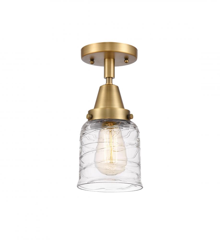 Bell - 1 Light - 5 inch - Brushed Brass - Flush Mount