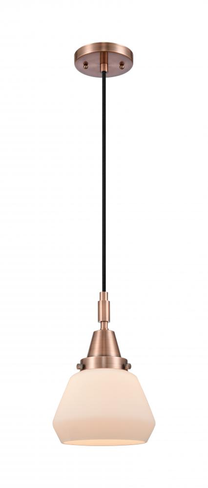 Fulton - 1 Light - 7 inch - Antique Copper - Mini Pendant