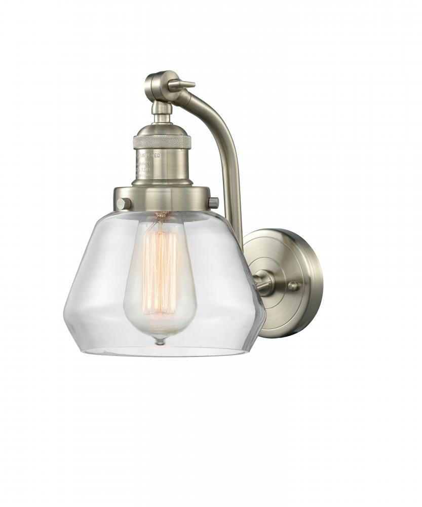 Fulton - 1 Light - 7 inch - Brushed Satin Nickel - Adjustable Sconce