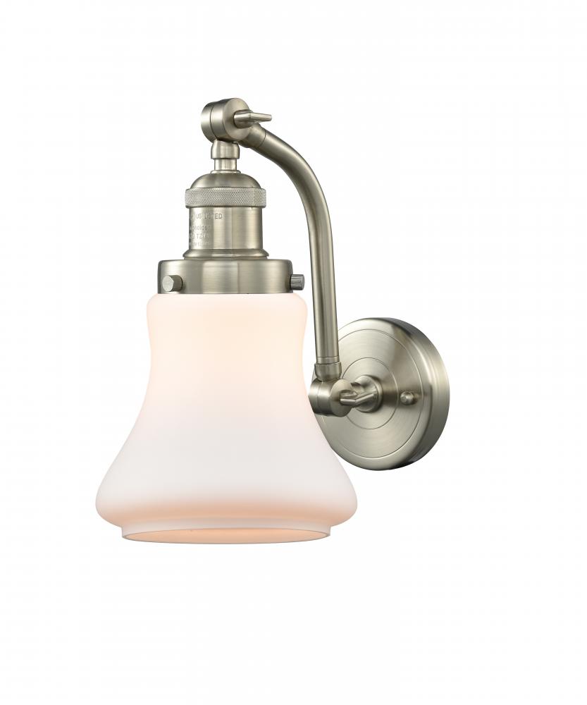 Bellmont - 1 Light - 7 inch - Brushed Satin Nickel - Adjustable Sconce