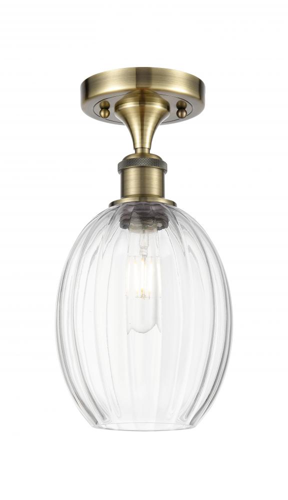 Preston Bulb - 1 Light - 6 inch - Polished Nickel - Semi-Flush Mount