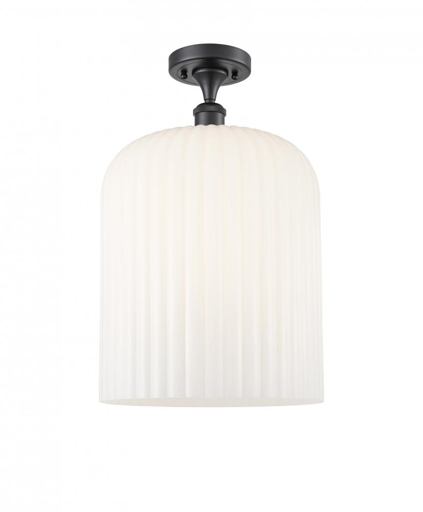 Bridal Veil - 1 Light - 5 inch - Matte Black - Semi-Flush Mount