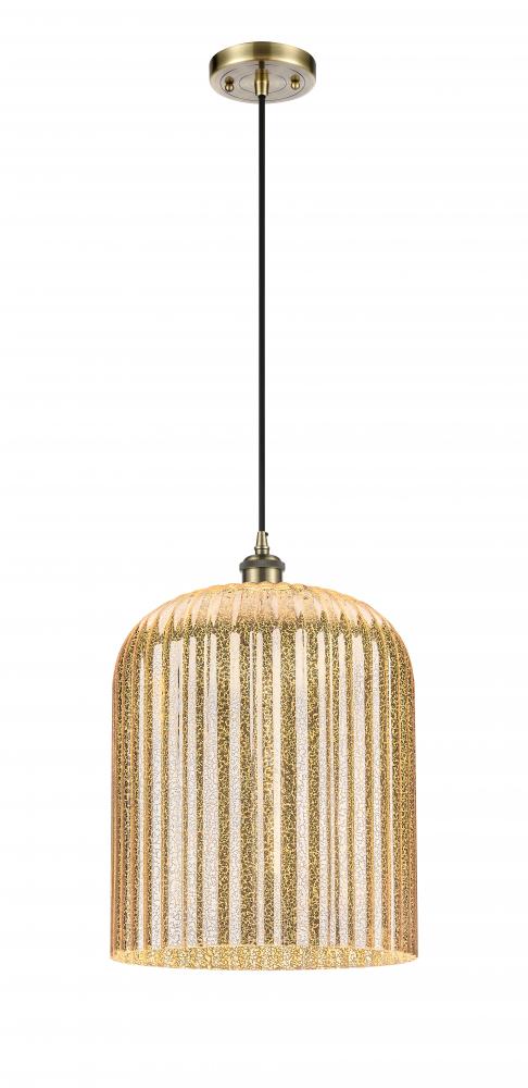 Bridal Veil - 1 Light - 5 inch - Antique Brass - Cord hung - Mini Pendant