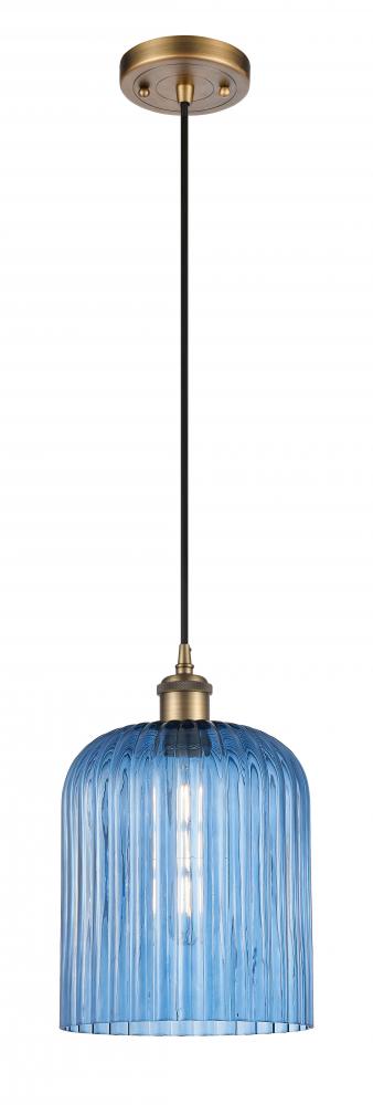 Bridal Veil - 1 Light - 5 inch - Brushed Brass - Cord hung - Mini Pendant