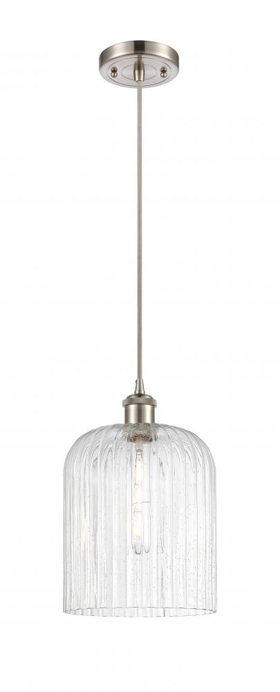 Bridal Veil - 1 Light - 5 inch - Brushed Satin Nickel - Cord hung - Mini Pendant
