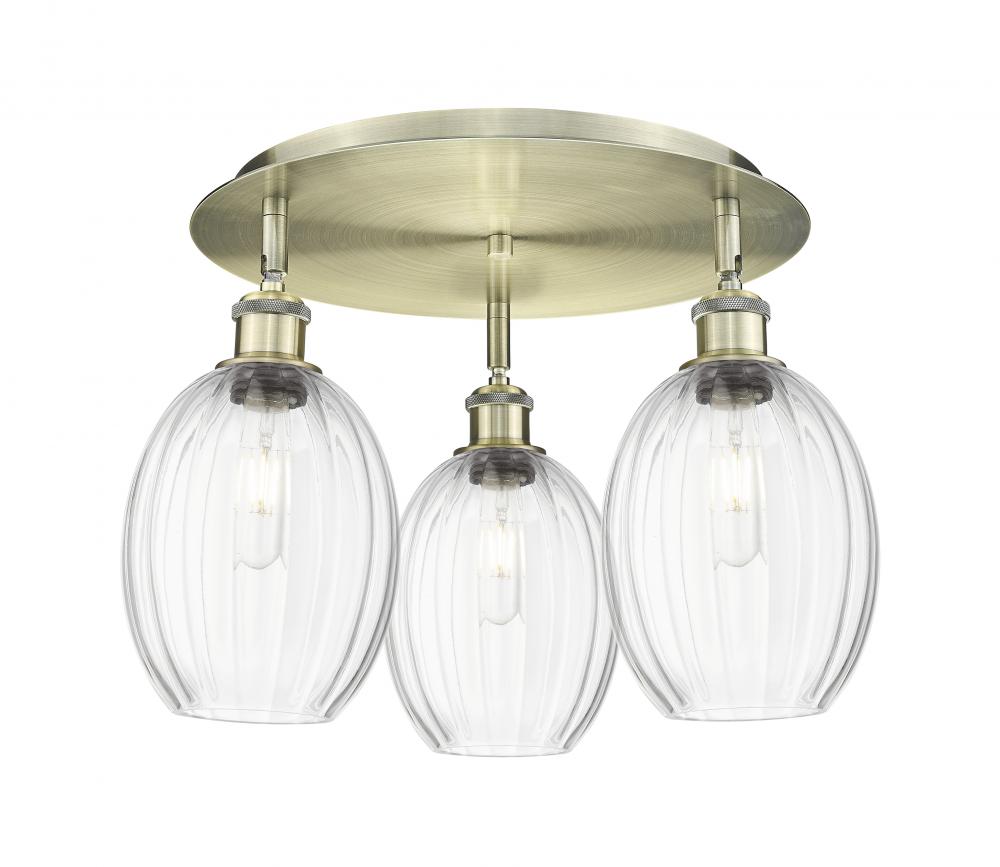 Preston Bulb - 3 Light - 18 inch - Oil Rubbed Bronze - Flush Mount
