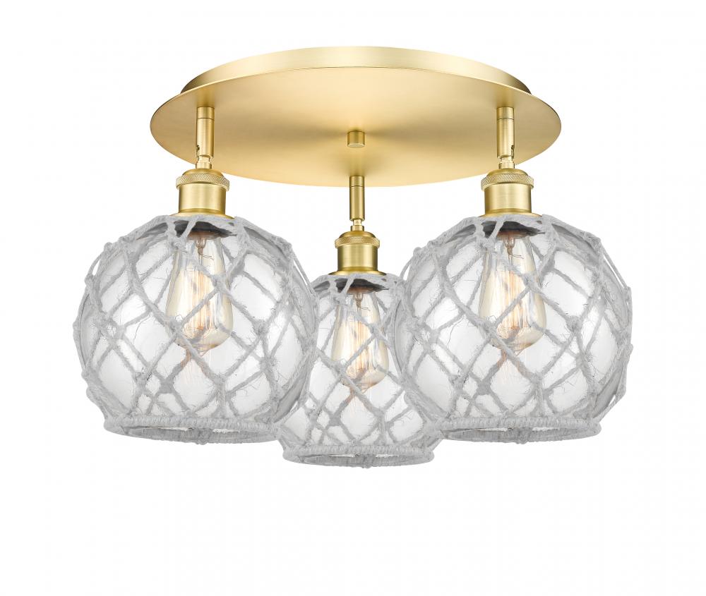 Farmhouse Rope - 3 Light - 20 inch - Satin Gold - Flush Mount