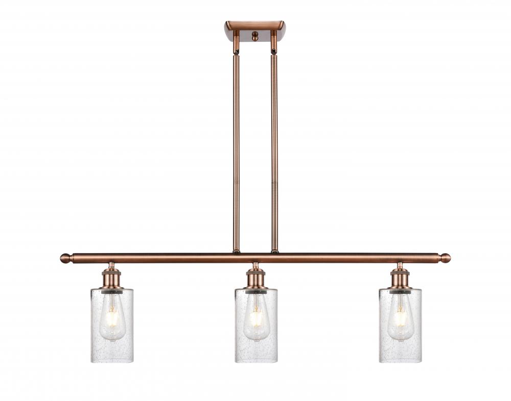Clymer - 3 Light - 36 inch - Antique Copper - Cord hung - Island Light