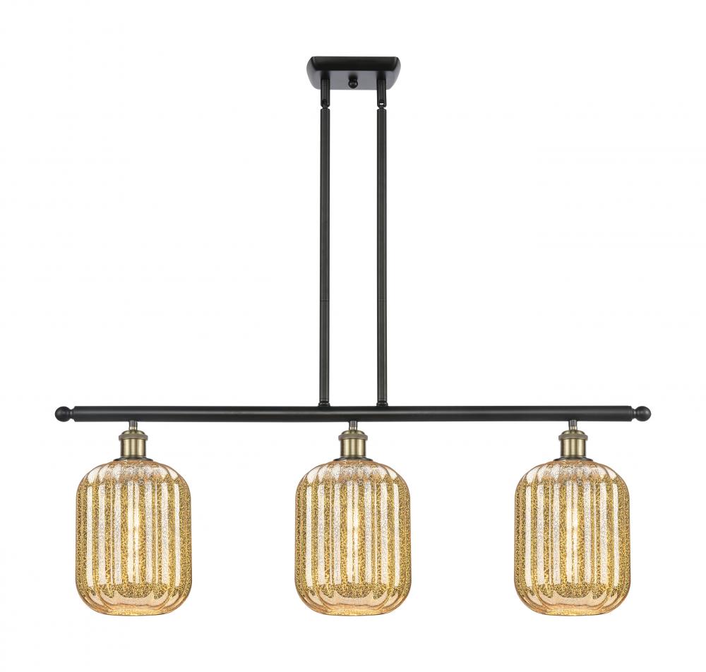 Preston Cylinder - 3 Light - 36 inch - Polished Chrome - Stem Hung - Island Light