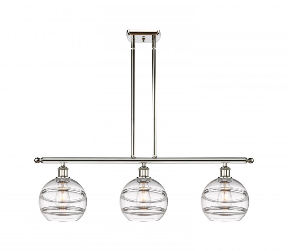 Rochester - 3 Light - 36 inch - Polished Nickel - Cord hung - Island Light