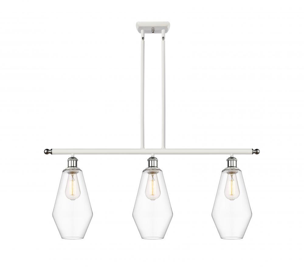 Cindyrella - 3 Light - 36 inch - White Polished Chrome - Cord hung - Island Light