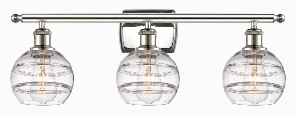 Rochester - 3 Light - 26 inch - Polished Nickel - Bath Vanity Light
